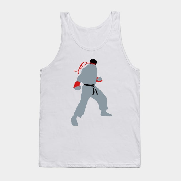 Ryu Fighter Stance Silhouette Tank Top by AnotherOne